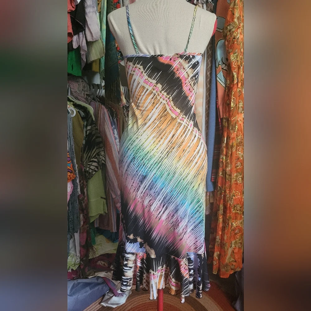 sS/M 💖 Vintage Colorful Abstract Print Dress - Picture 5 of 10